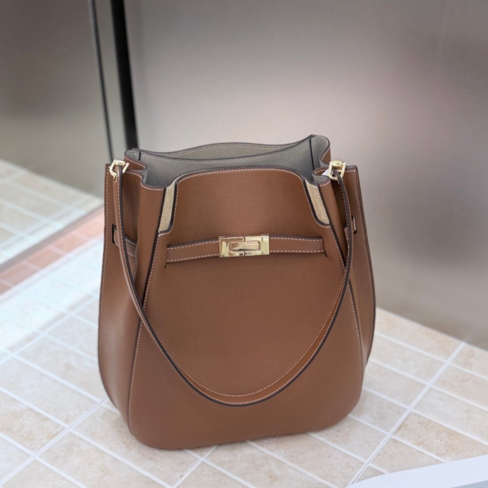 New Bucket Bag Old Money Wind  - Luxury Bags Leather 评论和价格