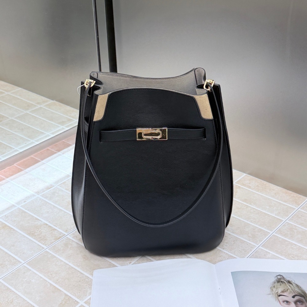 New Bucket Bag Old Money Wind  - Luxury Bags Leather 评论和价格