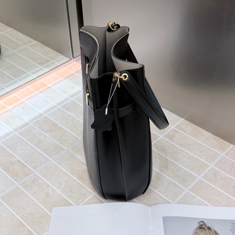 New Bucket Bag Old Money Wind  - Luxury Bags Leather 评论和价格